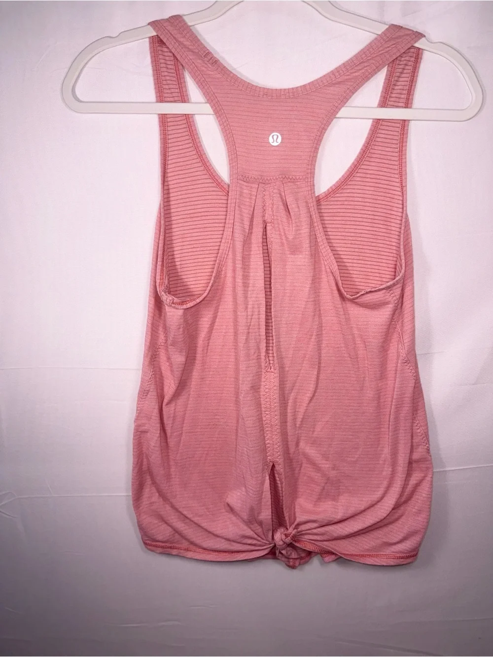 Lululemon Women's Pink Strip Racerback Tank Top Size 6 / Small